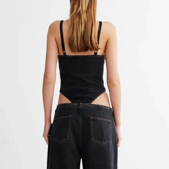 Lioness Black Denim Bodysuit - Picture 5 of 8